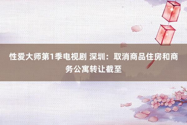 性爱大师第1季电视剧 深圳：取消商品住房和商务公寓转让截至