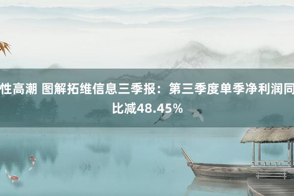 性高潮 图解拓维信息三季报：第三季度单季净利润同比减48.45%