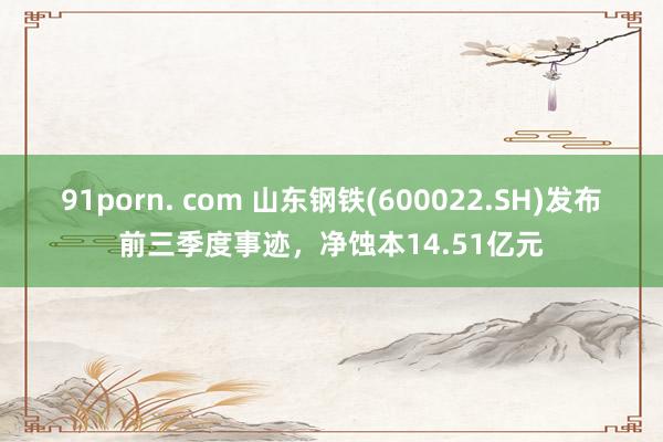 91porn. com 山东钢铁(600022.SH)发布前三季度事迹，净蚀本14.51亿元