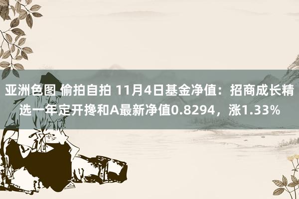 亚洲色图 偷拍自拍 11月4日基金净值：招商成长精选一年定开搀和A最新净值0.8294，涨1.33%