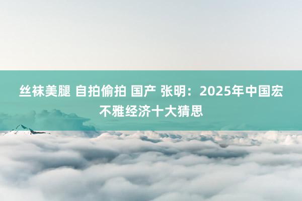 丝袜美腿 自拍偷拍 国产 张明：2025年中国宏不雅经济十大猜思