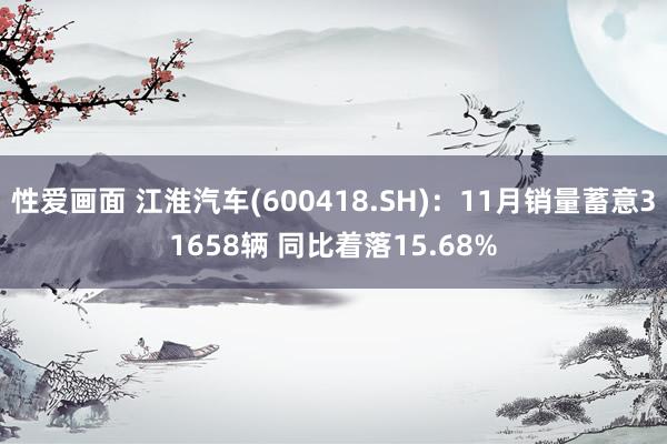 性爱画面 江淮汽车(600418.SH)：11月销量蓄意31658辆 同比着落15.68%