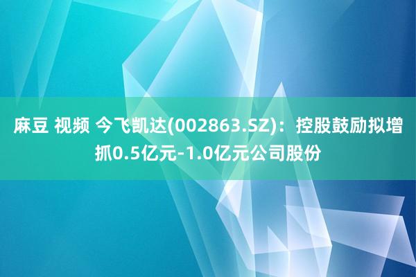 麻豆 视频 今飞凯达(002863.SZ)：控股鼓励拟增抓0.5亿元-1.0亿元公司股份