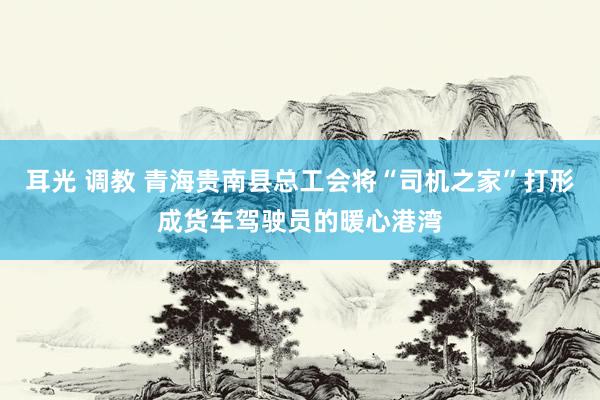 耳光 调教 青海贵南县总工会将“司机之家”打形成货车驾驶员的暖心港湾