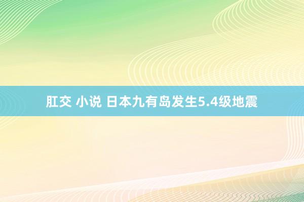 肛交 小说 日本九有岛发生5.4级地震