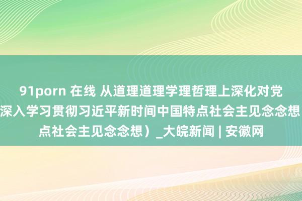 91porn 在线 从道理道理学理哲理上深化对党的自我创新的意识（深入学习贯彻习近平新时间中国特点社会主见念念想）_大皖新闻 | 安徽网