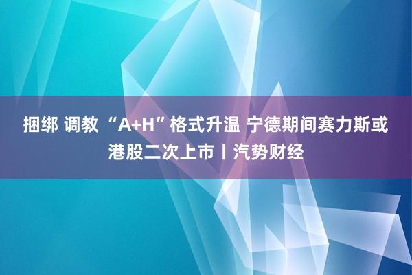 捆绑 调教 “A+H”格式升温 宁德期间赛力斯或港股二次上市丨汽势财经