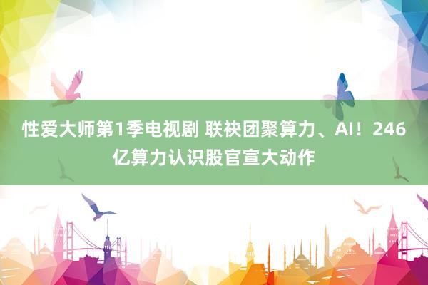 性爱大师第1季电视剧 联袂团聚算力、AI！246亿算力认识股官宣大动作