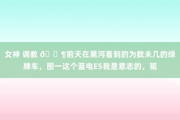 女神 调教 🐶前天在黑河看到的为数未几的绿牌车，图一这个蓝电E5我是意志的，驱