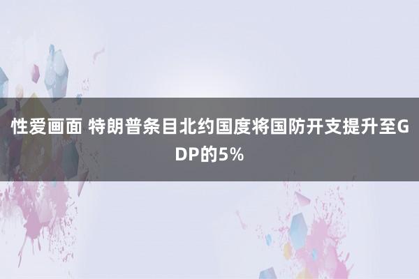 性爱画面 特朗普条目北约国度将国防开支提升至GDP的5%