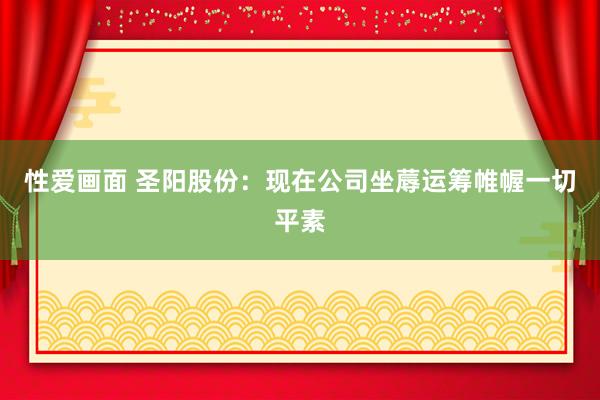 性爱画面 圣阳股份：现在公司坐蓐运筹帷幄一切平素