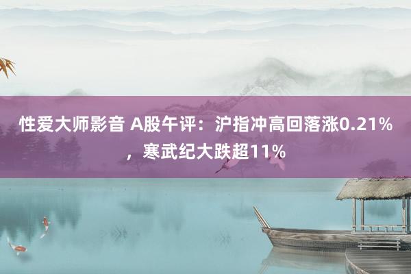 性爱大师影音 A股午评：沪指冲高回落涨0.21%，寒武纪大跌超11%