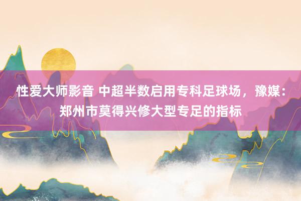 性爱大师影音 中超半数启用专科足球场，豫媒：郑州市莫得兴修大型专足的指标
